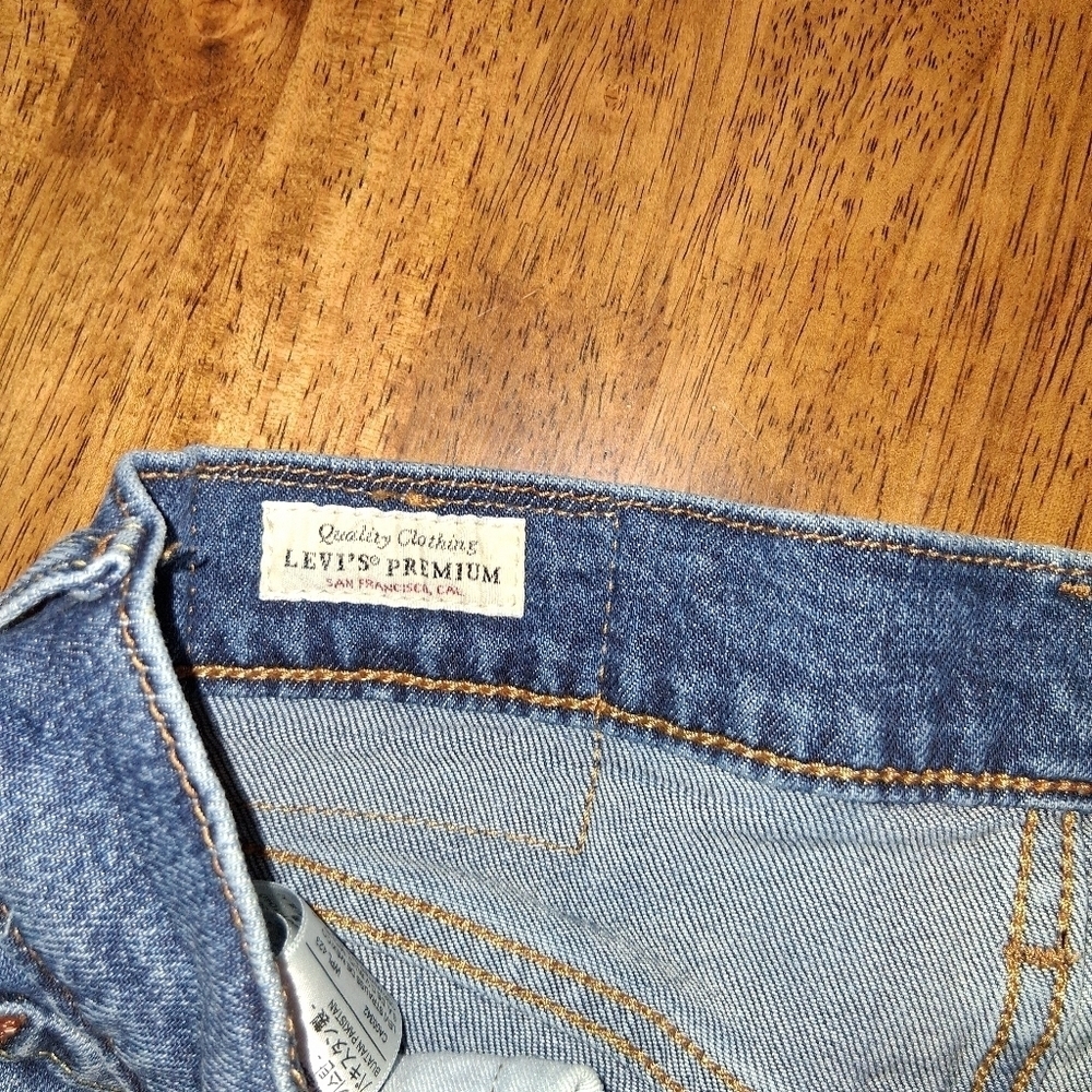Levi’s Premium 511 Big E Leather Patch Men’s Blue Jeans 30x34 - Picture 5 of 7